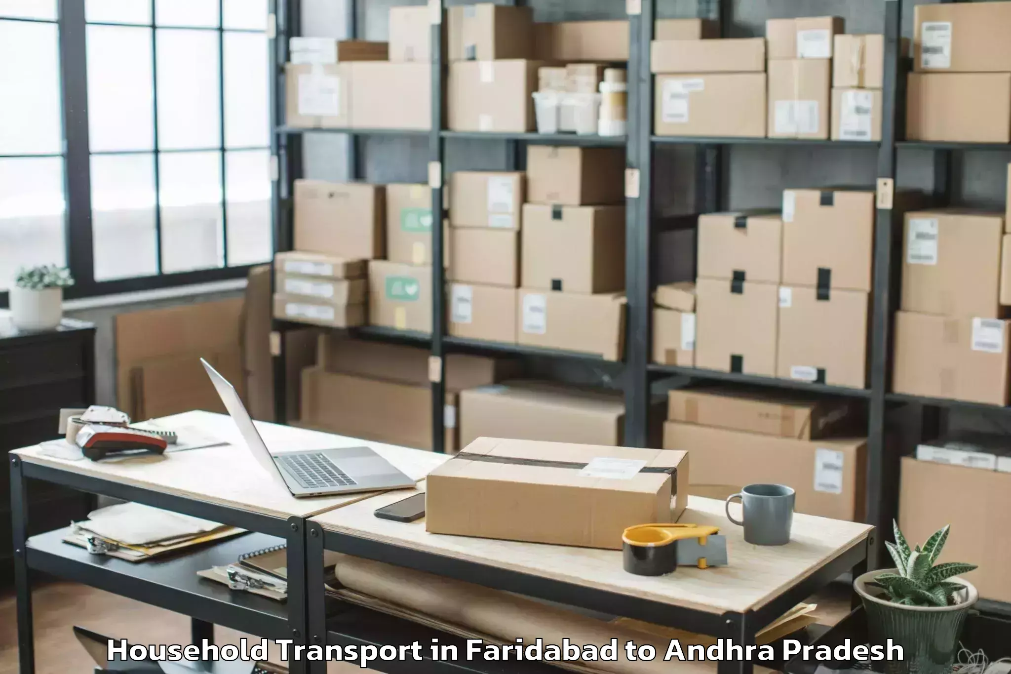 Book Faridabad to Peddapappur Household Transport Online